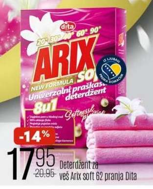 Deterdžent za veš Arix soft 62 pranja Dita