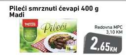 Pileći smrznuti ćevapi 400 g Madi