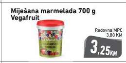 Miješana marmelada 700 g Vegafruit