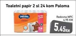 Toaletni papir 2 sl 24 kom Paloma