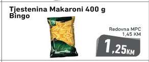 Tjestenina Makaroni 400 g Bingo