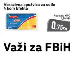 Abrazivna spužvica za suđe 4 kom Efekta