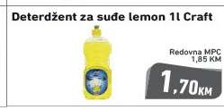 Deterdžent za suđe lemon 1l Craft
