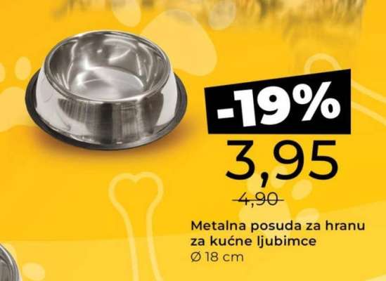 Metalna posuda za hranu za kućne ljubimce