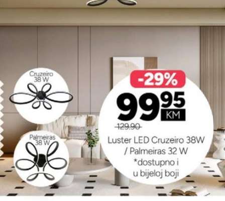 Luster LED Cruzeiro 38W / Palmeiras 32W