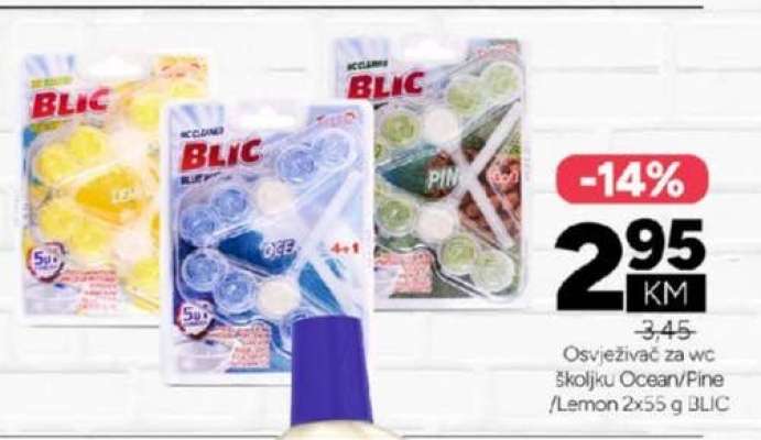 Osvježivač za wc školjku Ocean/Pine/Lemon