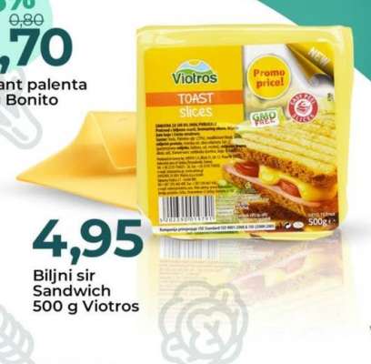 Biljni sir Sandwich 500 g Viotros
