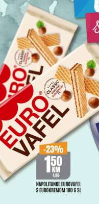 Napolitanke Eurovafel s Eurokremom