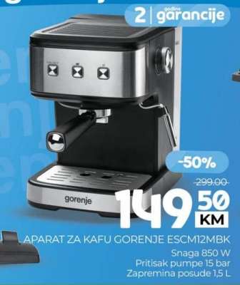 APARAT ZA KAFU GORENJE ESCM12MBK