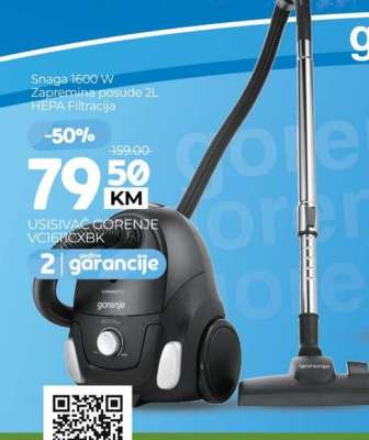 USISIVAČ GORENJE VC1611CXBK