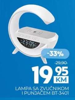 Lampa sa zvučnikom i punjačem BT-3401