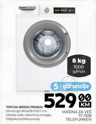 MAŠINA ZA VEŠ TF-1108 TELEFUNKEN