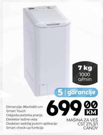 MAŠINA ZA VEŠ CST 27L3/1 CANDY