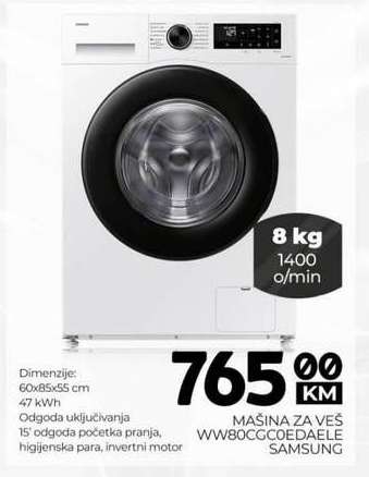 MAŠINA ZA VEŠ WW80CGCOEDAELE SAMSUNG