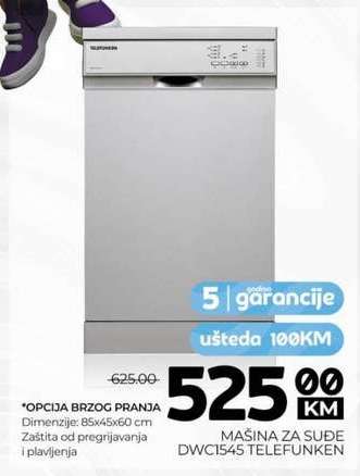 MAŠINA ZA SUĐE DWC1545 TELEFUNKEN