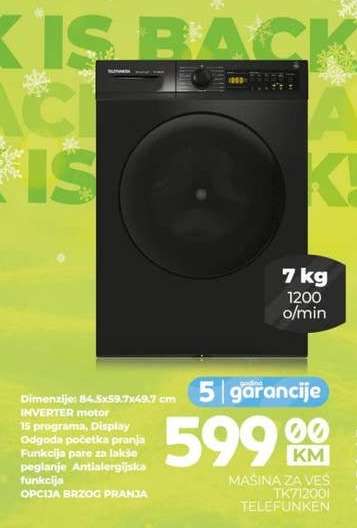 MAŠINA ZA VEŠ TK71200I TELEFUNKEN