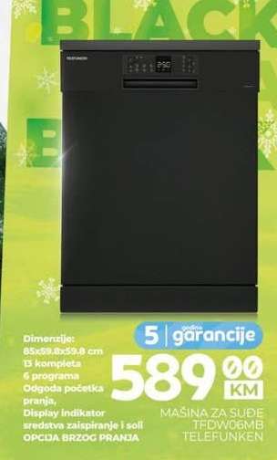 MAŠINA ZA SUĐE TFDW06MB TELEFUNKEN