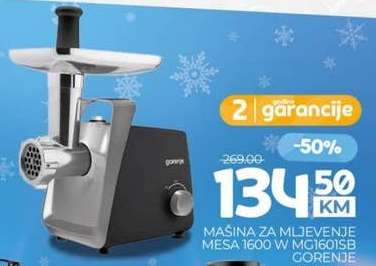 Mašina za mljevenje mesa 1600 W MG1601SB Gorenje