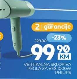 VERTIKALNA SKLOPIVA PEGLA ZA VEŠ 1000W PHILIPS