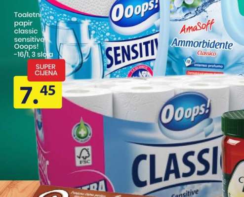 Ooops! Toaletni papir classic sensitive
