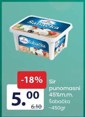Sir punomasni 45%m.m. Šabačka