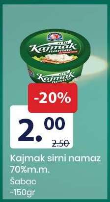 Kajmak sirni namaz 70%m.m.