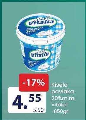 Kisela pavlaka 20%m.m. Vitalia