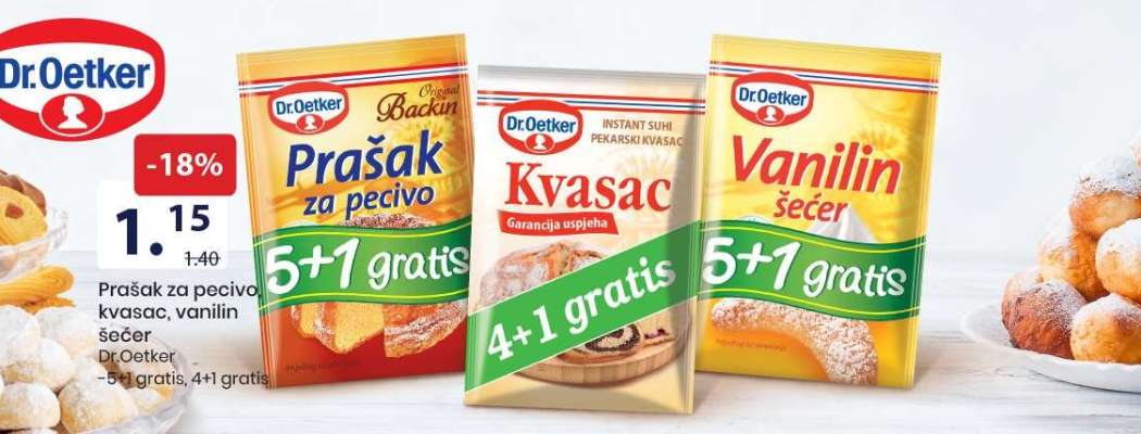 Dr. Oetker Prašak za pecivo, kvasac, vanilin šećer