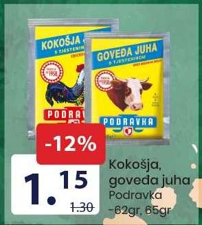 Kokošja, goveda juha Podravka
