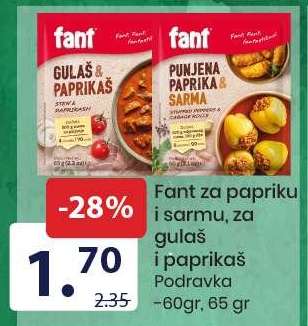 Fant za papriku i sarmu, za gulaš i paprikaš Podravka