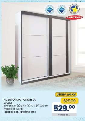 KLIZNI ORMAR ORION 2V