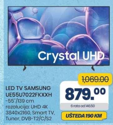 LED TV SAMSUNG UE55U7022FKXXH