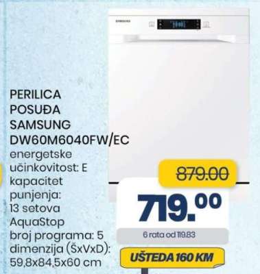 PERILICA POSUĐA SAMSUNG DW60M6040FW/EC
