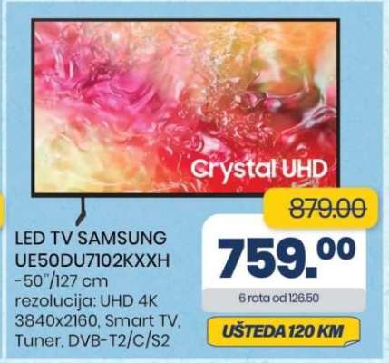 LED TV SAMSUNG UE50DU7102KXXH