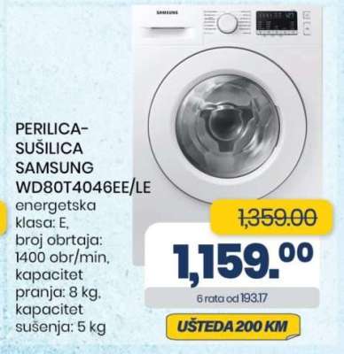 PERILICA-SUŠILICA SAMSUNG WD80T4046EE/LE