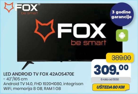 LED ANDROID TV FOX 42AOS470E