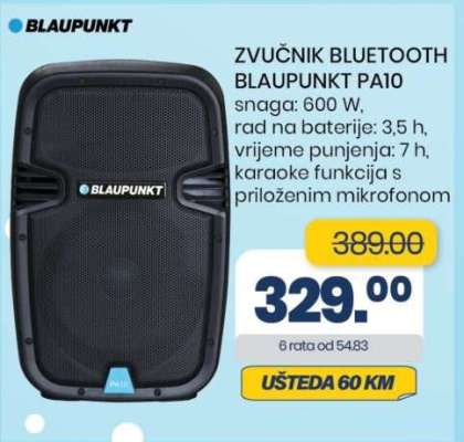 ZVUČNIK BLUETOOTH BLAUPUNKT PA10