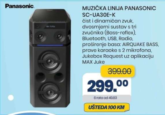 MUZIČKA LINIJA PANASONIC SC-UA30E-K