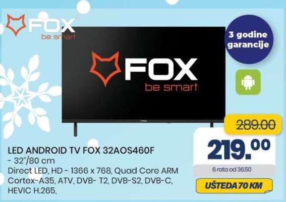 LED ANDROID TV FOX 32AOS460F