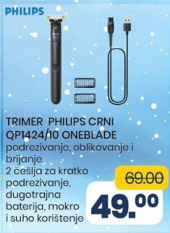 TRIMER PHILIPS CRNI QP1424/10 ONEBLADE
