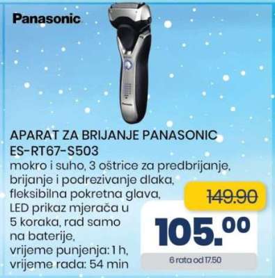 APARAT ZA BRIJANJE PANASONIC ES-RT67-S503