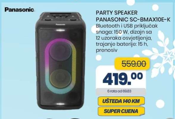PARTY SPEAKER PANASONIC SC-BMAX10E-K