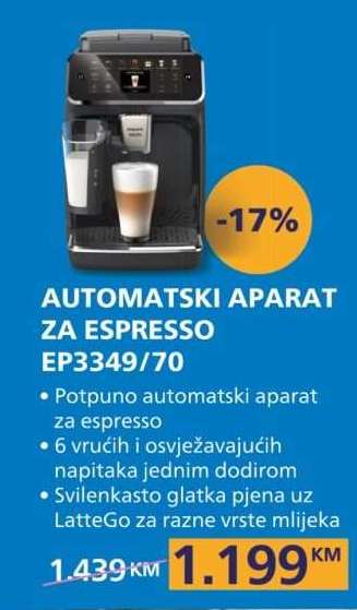 AUTOMATSKI APARAT ZA ESPRESSO EP3349/70