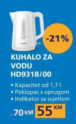 Kuhalo za vodu HD9318/00