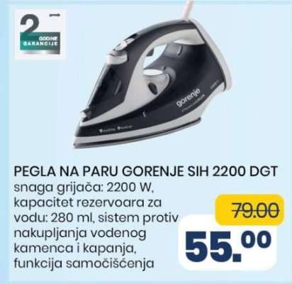 PEGLA NA PARU GORENJE SIH 2200 DGT