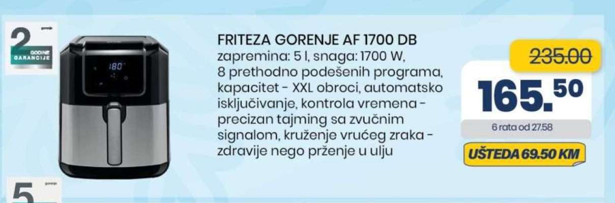 FRITEZA GORENJE AF 1700 DB