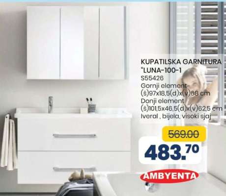 KUPATILSKA GARNITURA 'LUNA 100-1'