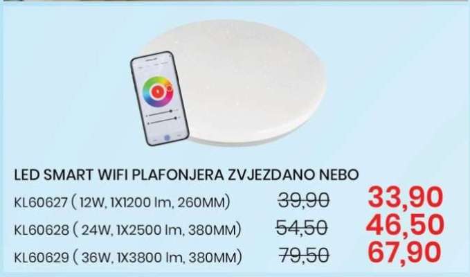 LED SMART WIFI PLAFONJERA ZVJEZDANO NEBO KL60627