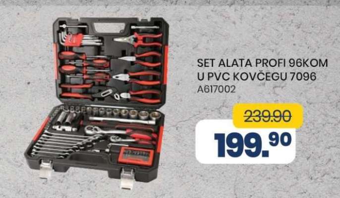 SET ALATA PROFI 96KOM U PVC KOVČEGU 7096