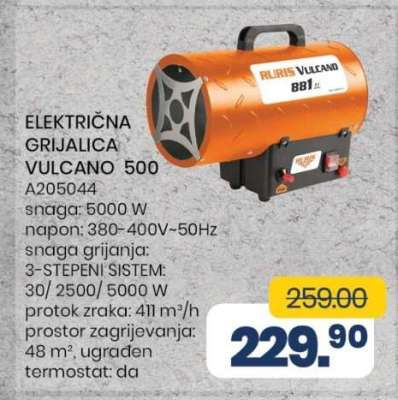 ELEKTRIČNA GRIJALICA VULCANO 500
